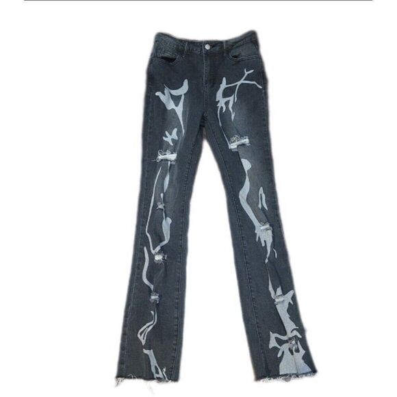 Grunge Y2K Style Distressed Small Women's Jeans By Shein - Picture 1 of 5